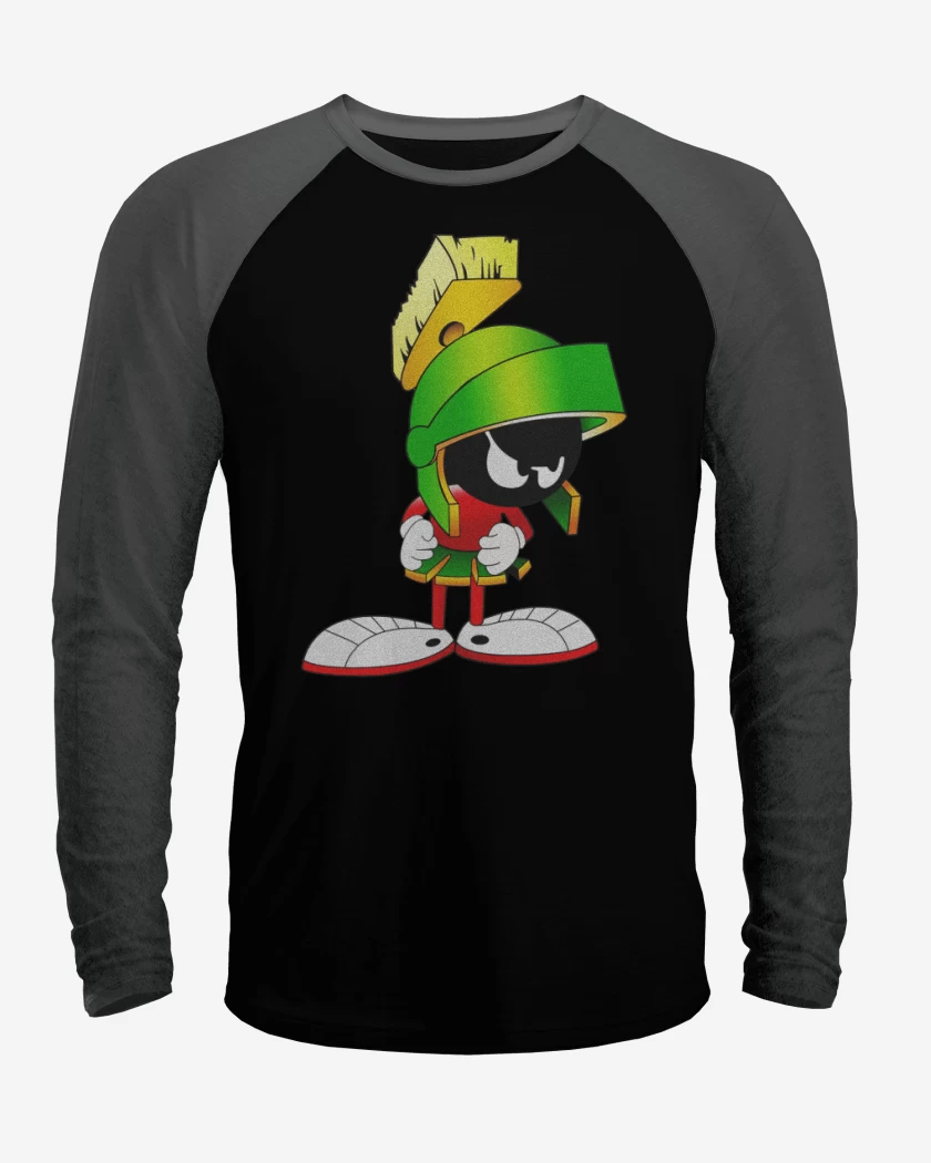 Polera Raglan Negro / Negro Heather de Marvin 2