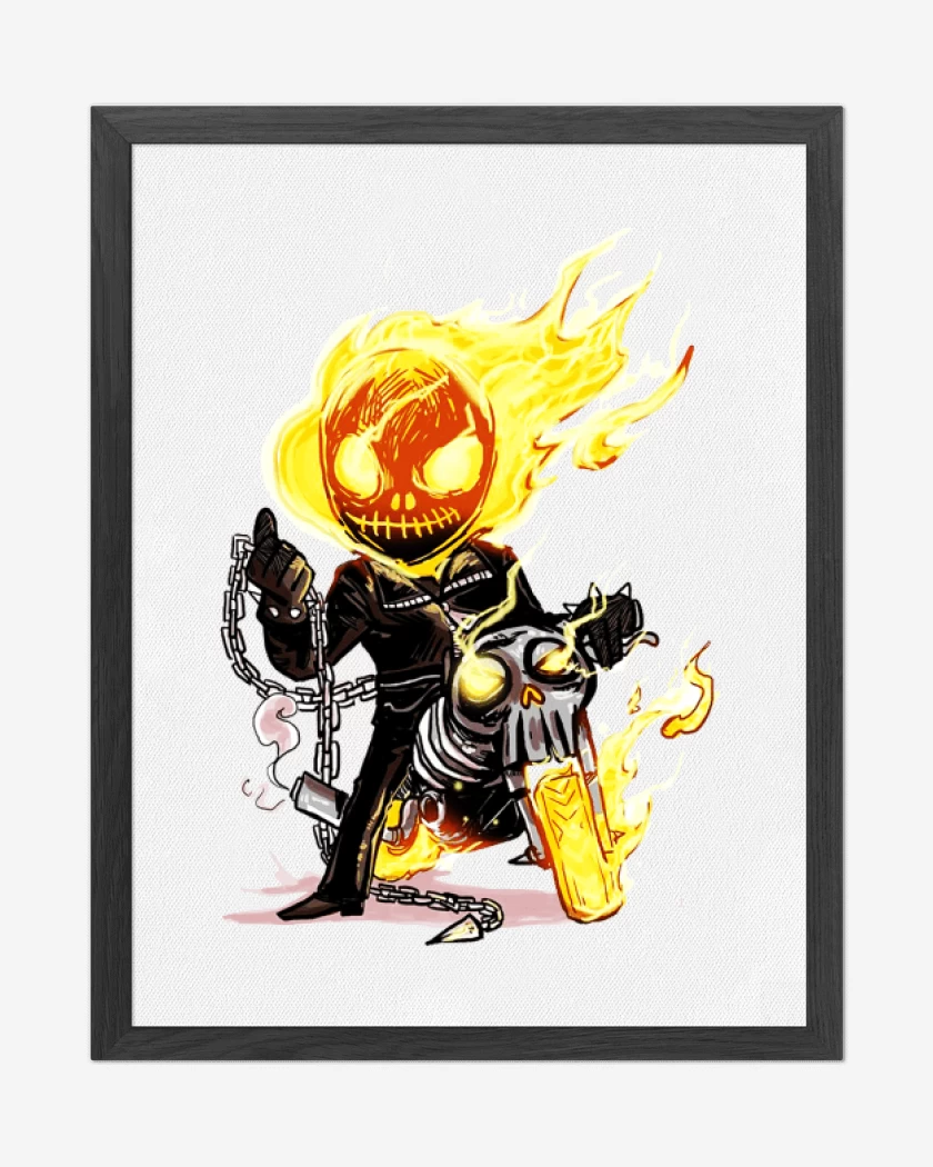 Cuadro decorativo Blanco de Ghost rider chibi