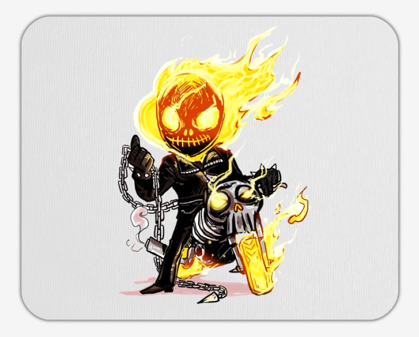 Mousepad Blanco de Ghost rider chibi