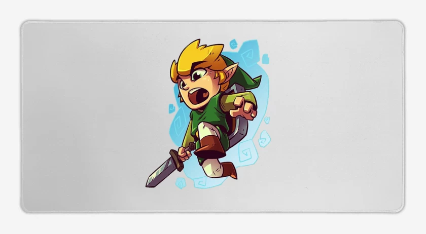 Mouse pad Gamer Blanco de Chibi link