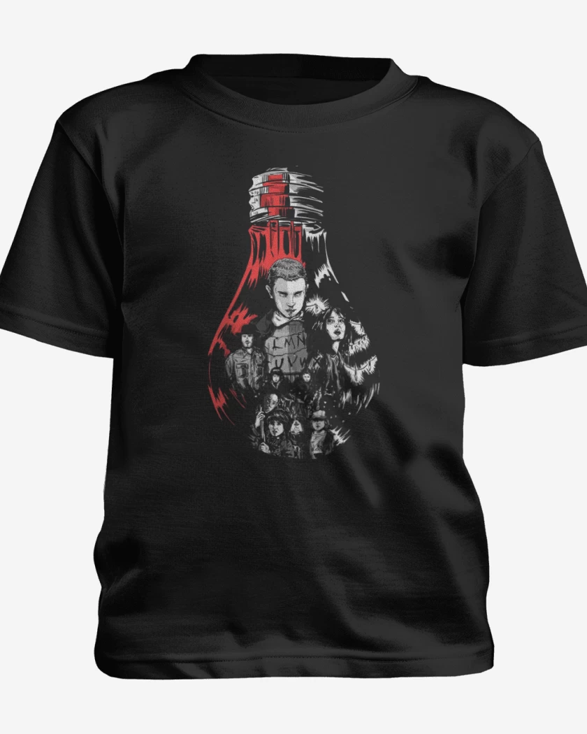 Polera de niño Negro de Stranger Things Ampolleta
