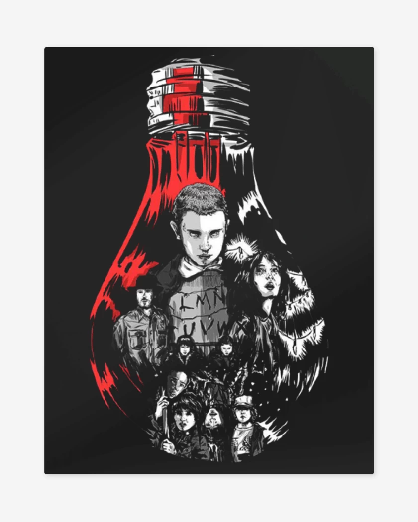 Print metalico Stranger Things Ampolleta
