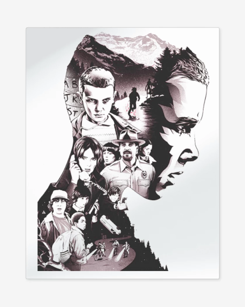 Print metalico Blanco de Stranger Things 5
