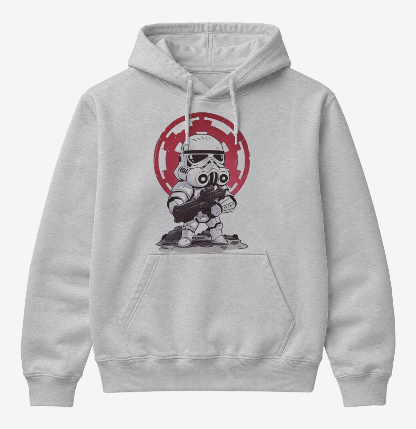 Poleron Canguro básico Gris Melange de Troopito