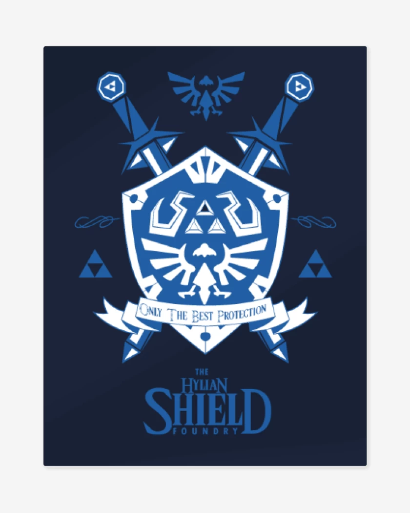 Print metalico The Legend Of Zelda - Hylian Shield Foundry