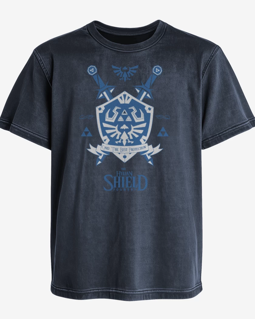 Polera desgastada The Legend Of Zelda - Hylian Shield Foundry