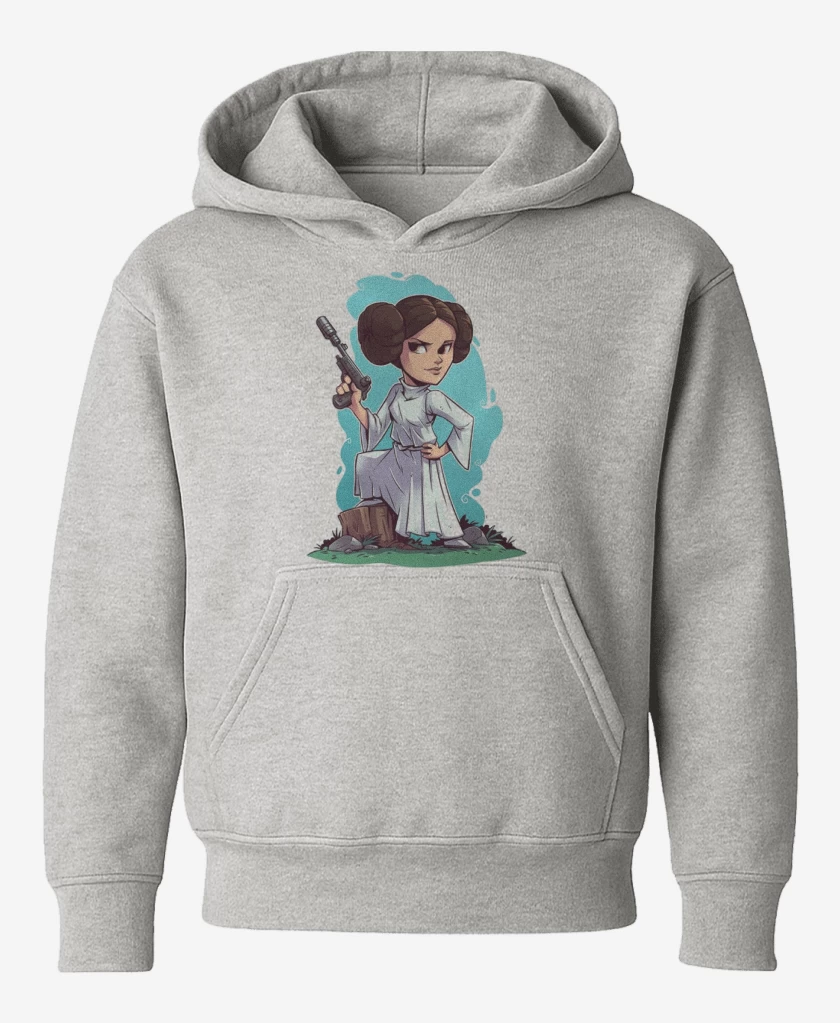 Poleron de niño Gris Melange de Princesa Leia