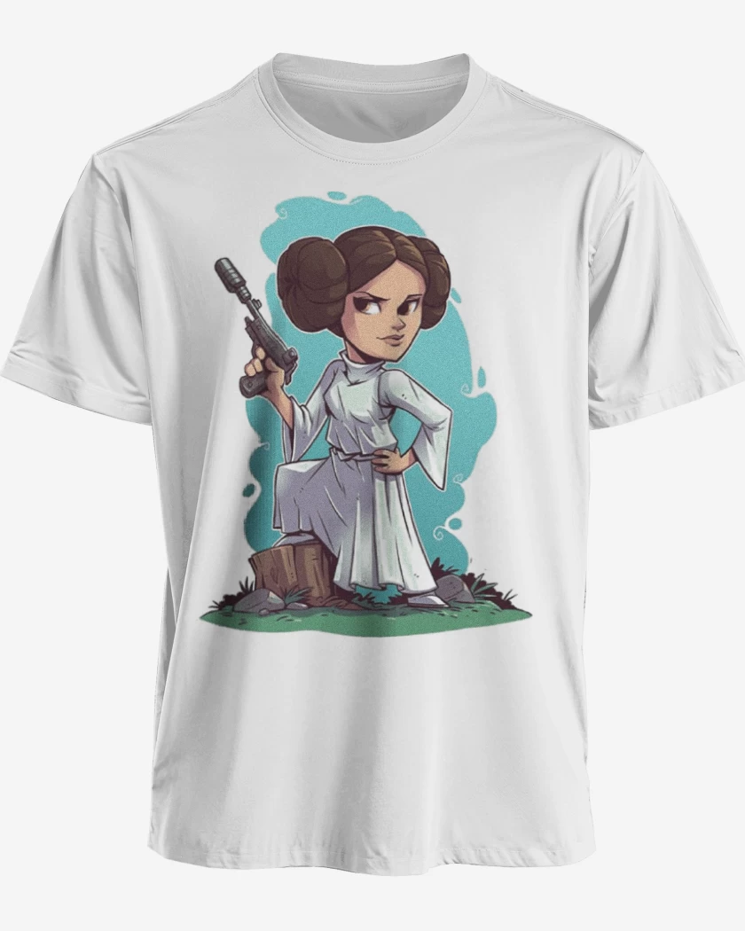 Polera premium Blanco de Princesa Leia