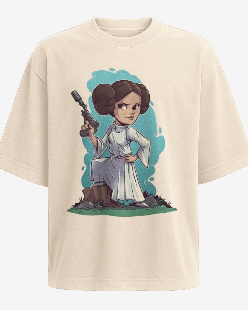 Polera Oversize Beige de Princesa Leia