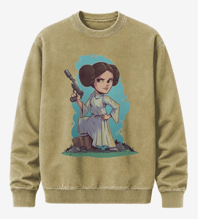 Poleron Polo Acid Wash Beige de Princesa Leia