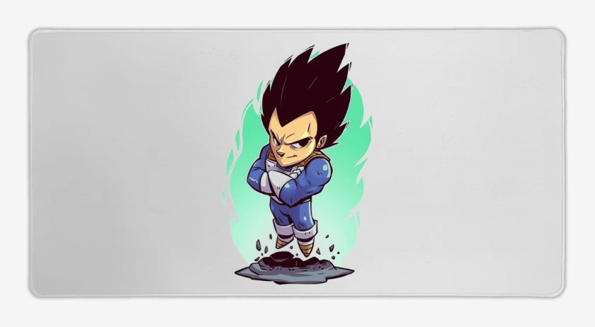 Mouse pad Gamer Blanco de Vegeta Color