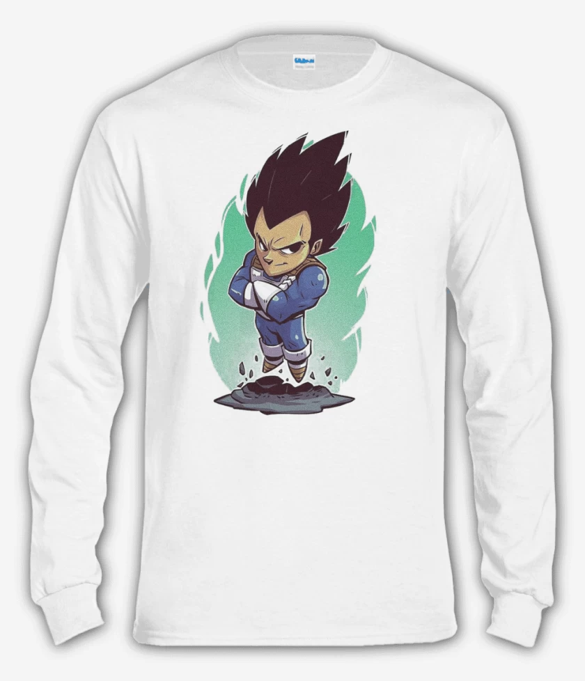 Polera manga larga Blanco de Vegeta Color