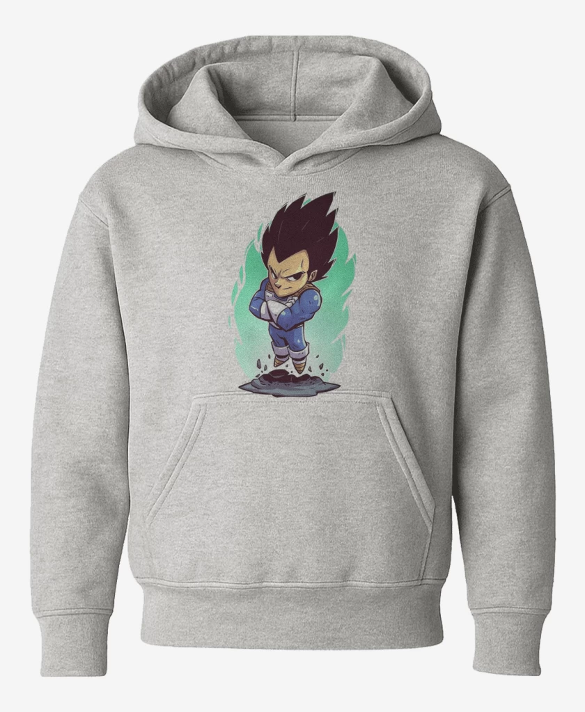Poleron de niño Gris Melange de Vegeta Color