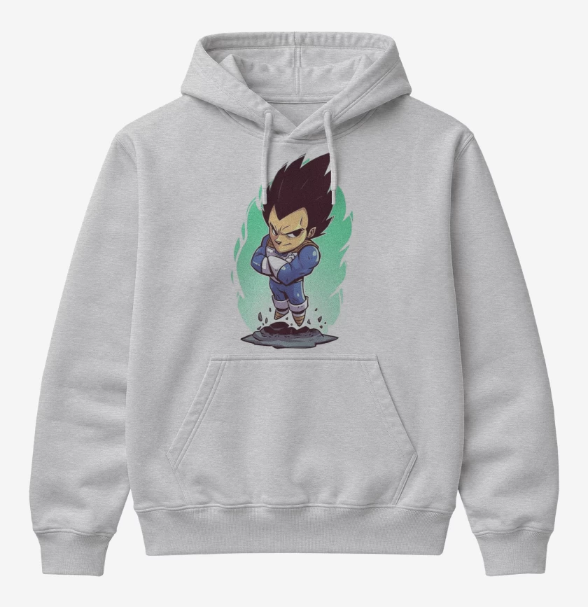 Poleron Canguro básico Gris Melange de Vegeta Color