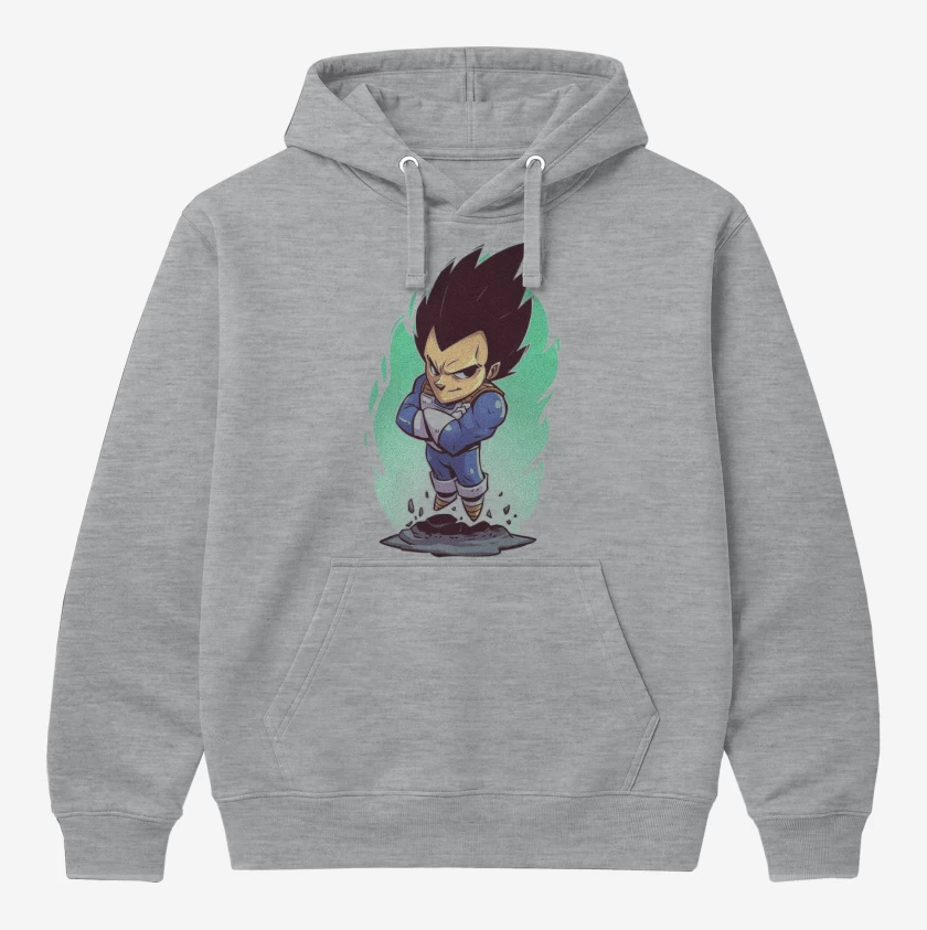 Polerón Canguro Gris Melange de Vegeta Color