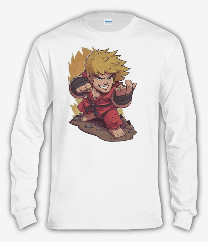 Polera manga larga Blanco de Ken
