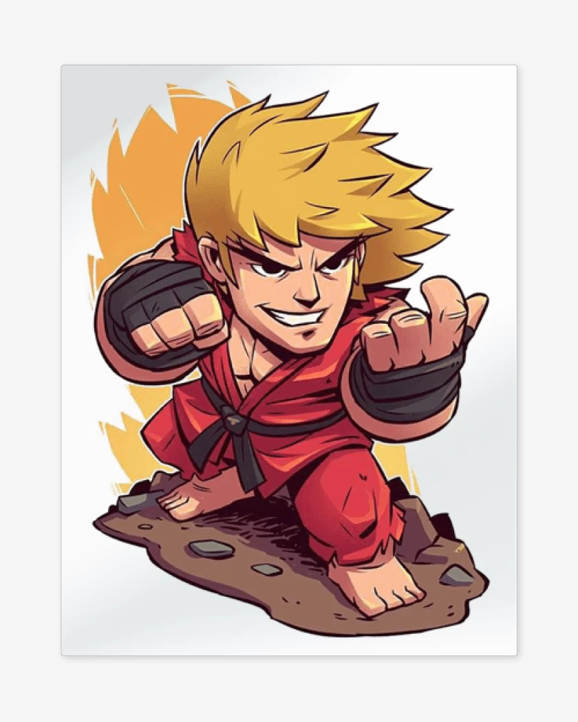 Print metalico Blanco de Ken