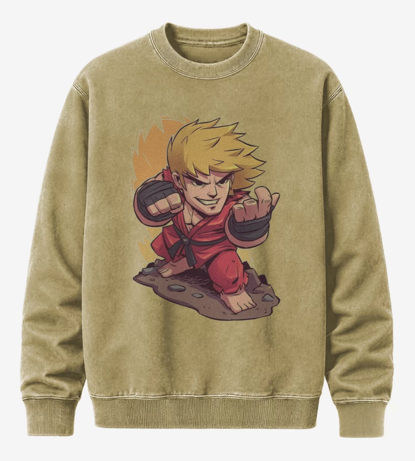 Poleron Polo Acid Wash Beige de Ken