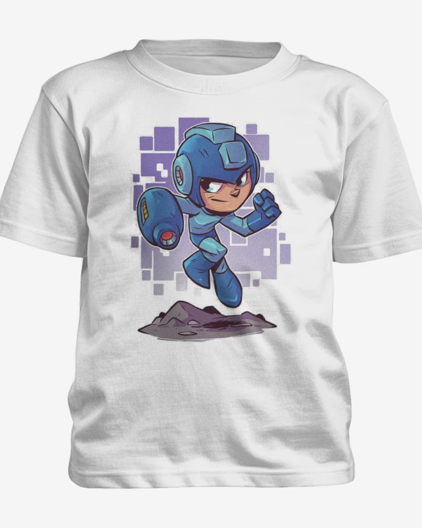 Polera de niño Blanco de Chibi Megaman 