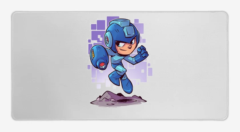 Mouse pad Gamer Blanco de Chibi Megaman 