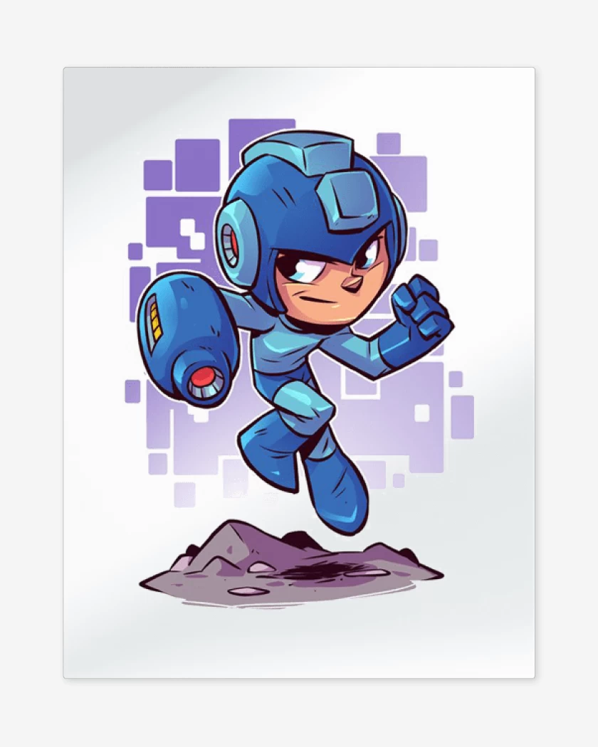 Print metalico Chibi Megaman 