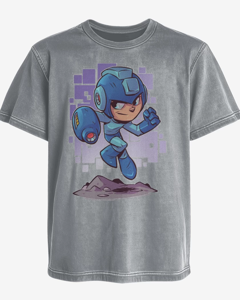 Polera desgastada Chibi Megaman 