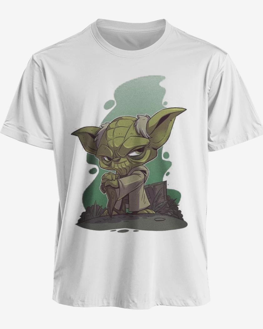 Polera Blanco de Chibi Yoda