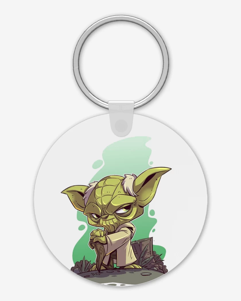 Llavero Blanco de Chibi Yoda