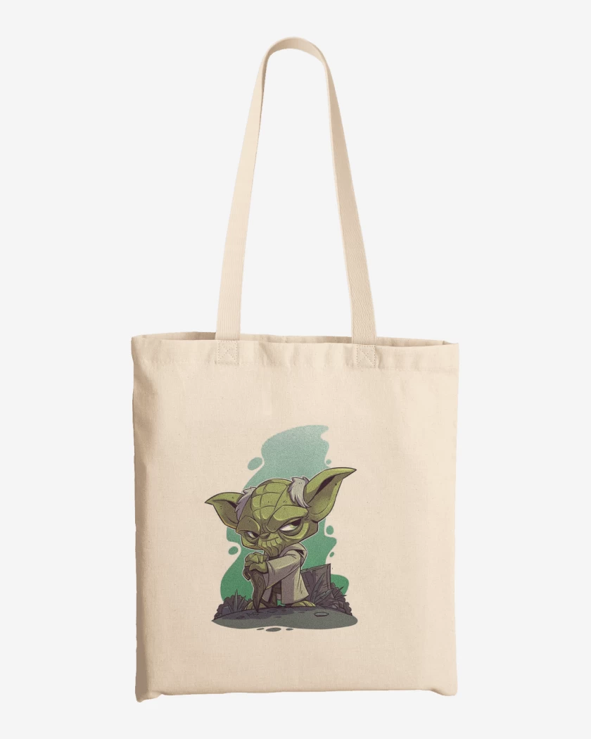 Totebag Blanco de Chibi Yoda