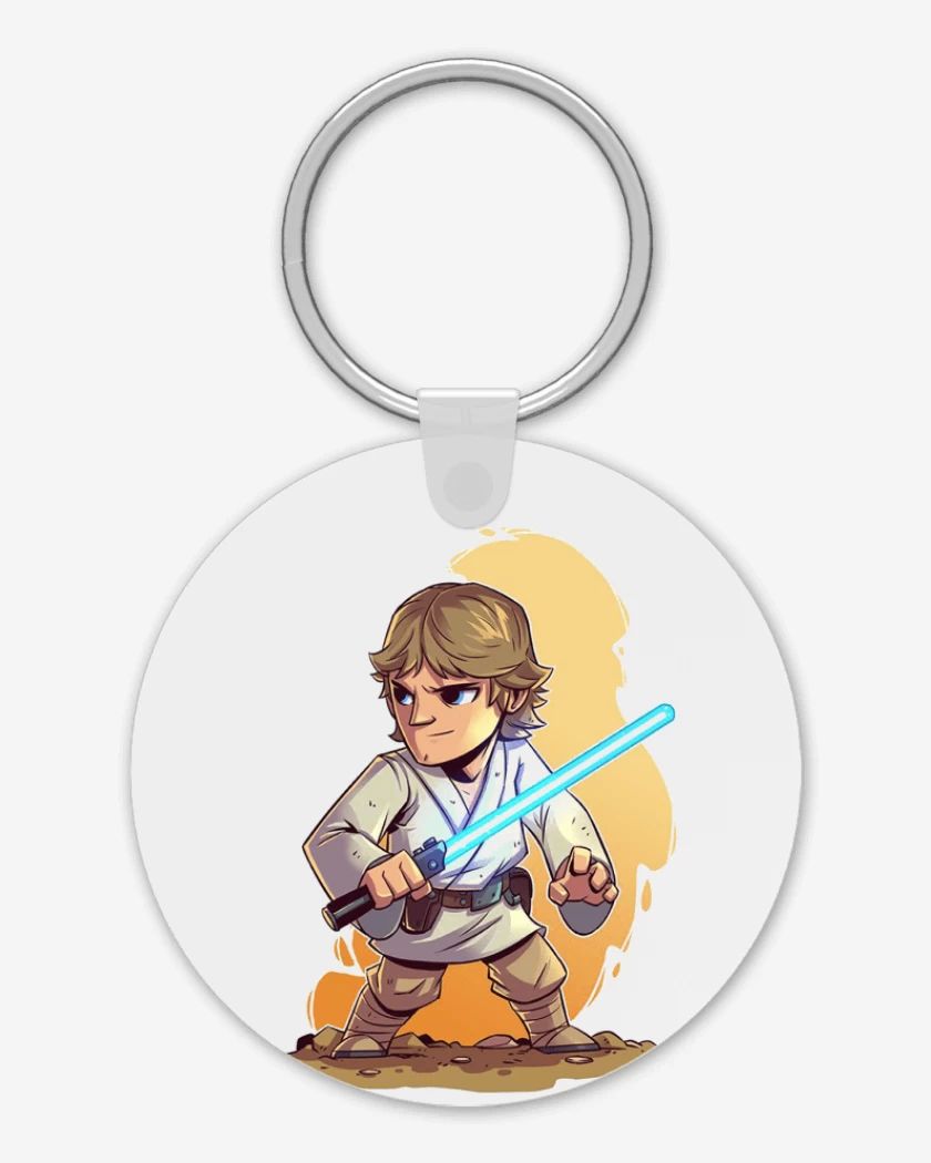 Llavero Blanco de Chibi Luke Skywalker