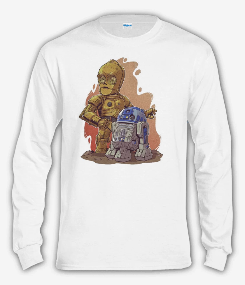 Polera manga larga Blanco de Chibi Citripio y Arturito