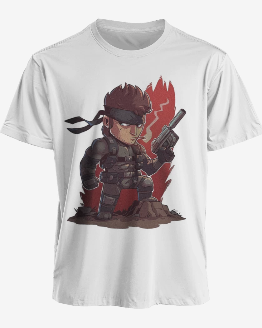 Polera Blanco de Chibi Metal Gear