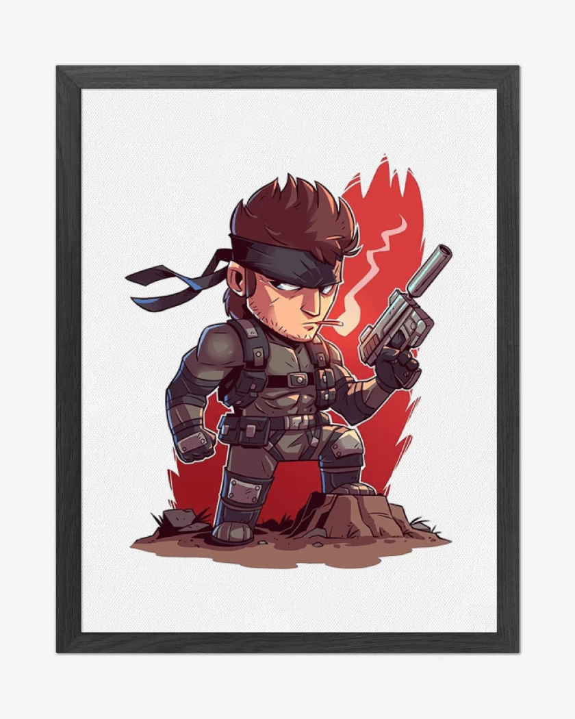 Cuadro decorativo Blanco de Chibi Metal Gear