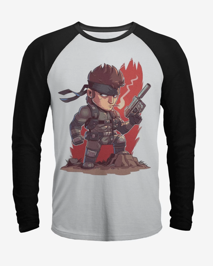 Polera Raglan Chibi Metal Gear