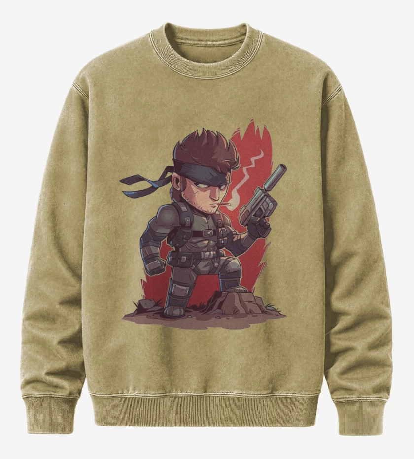 Poleron Polo Acid Wash Beige de Chibi Metal Gear