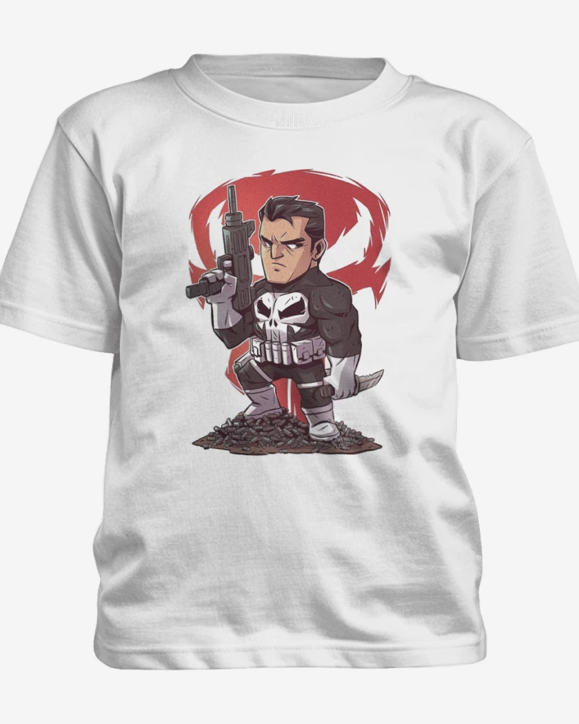 Polera de niño Blanco de Chibi El que castiga