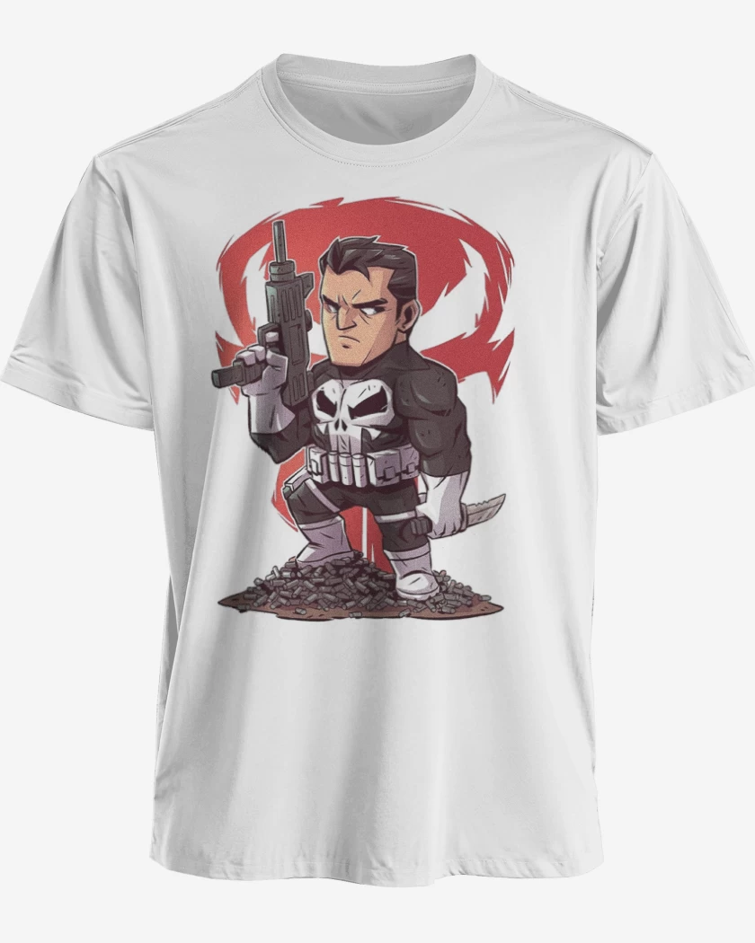 Polera premium Blanco de Chibi El que castiga