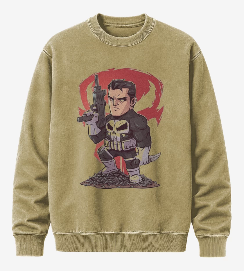 Poleron Polo Acid Wash Beige de Chibi El que castiga