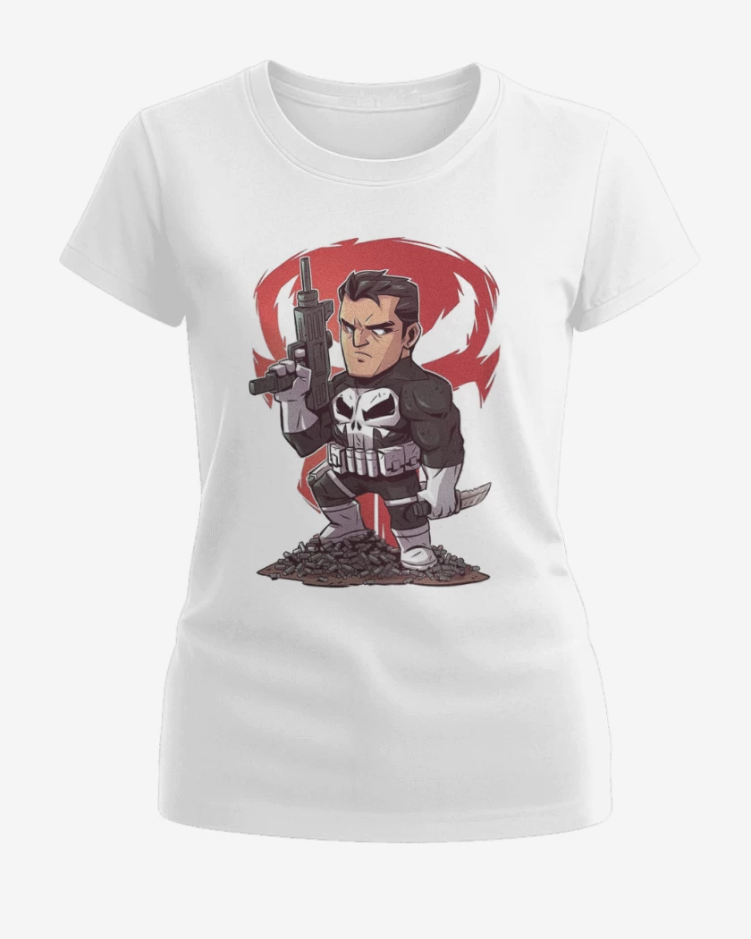 Polera de Mujer Blanco de Chibi El que castiga