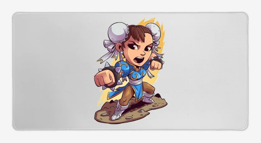 Mouse pad Gamer Blanco de Chibi Chun Li