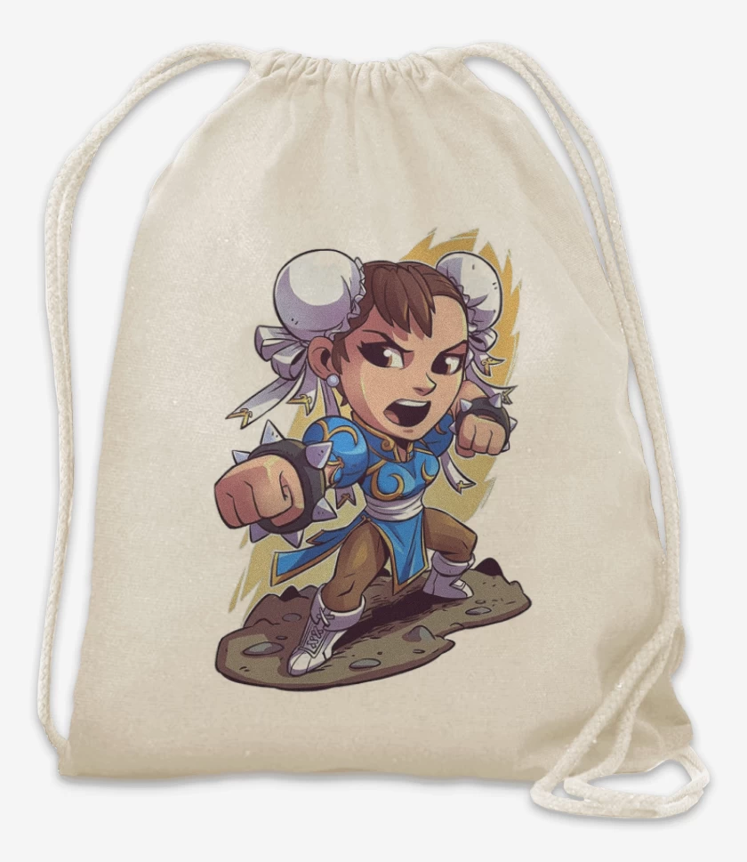 Mochila Blanco de Chibi Chun Li