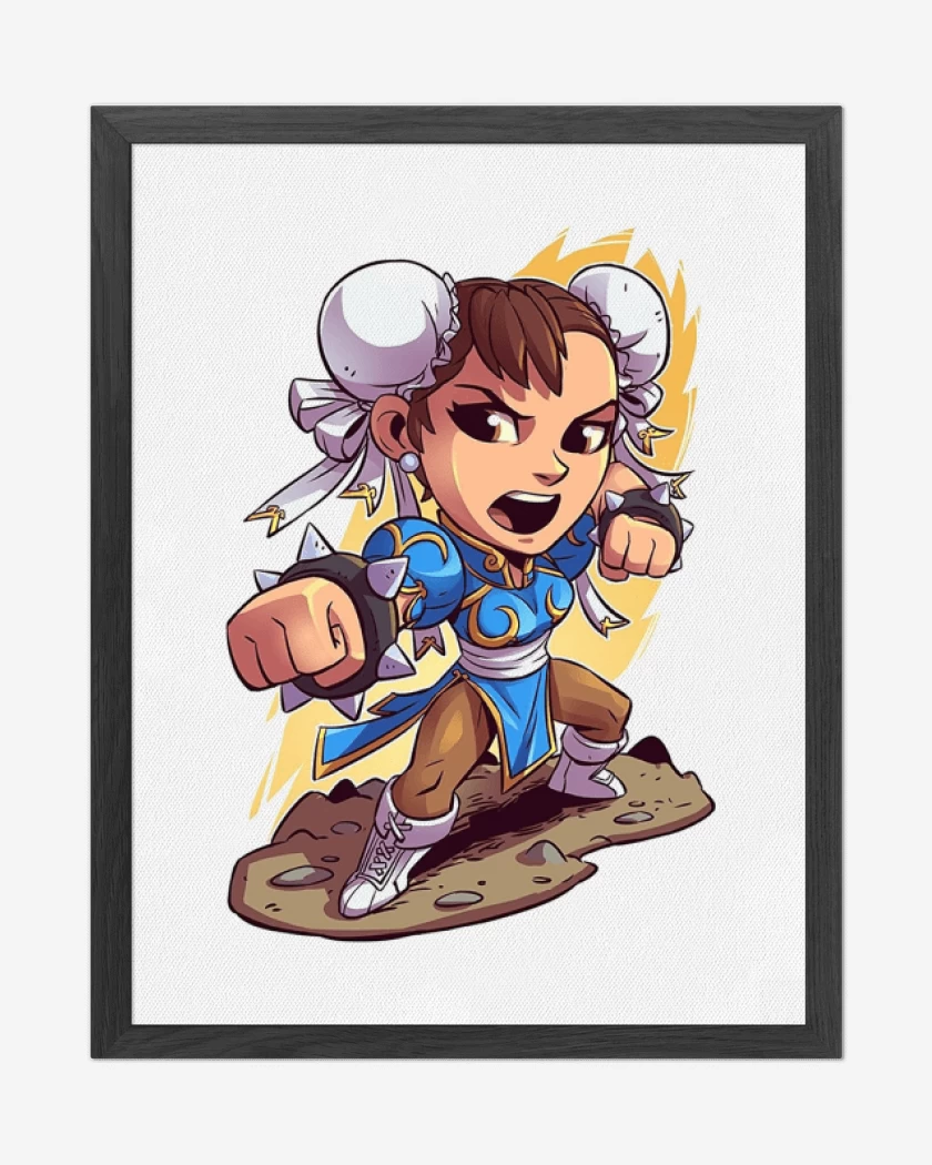 Cuadro decorativo Blanco de Chibi Chun Li