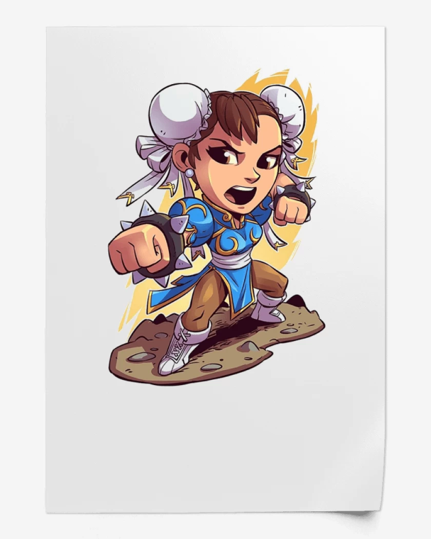 Print Blanco de Chibi Chun Li