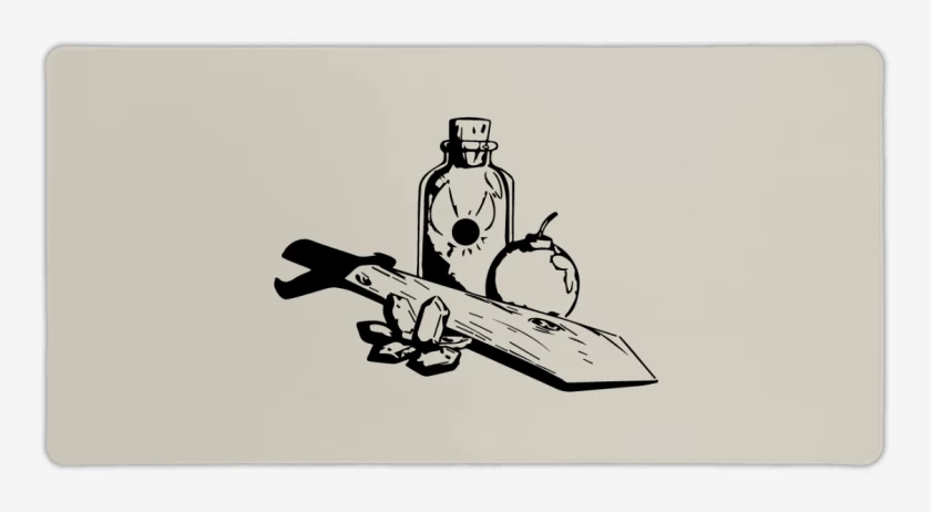 Mouse pad Gamer Beige de The Legend Of Zelda - Items