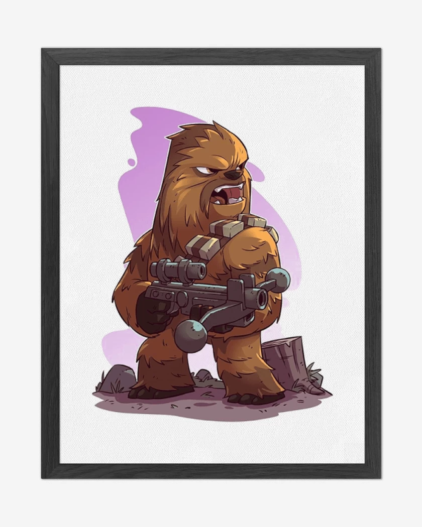 Cuadro decorativo Blanco de Chibi Chewbaca