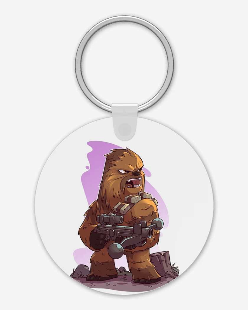 Llavero Blanco de Chibi Chewbaca