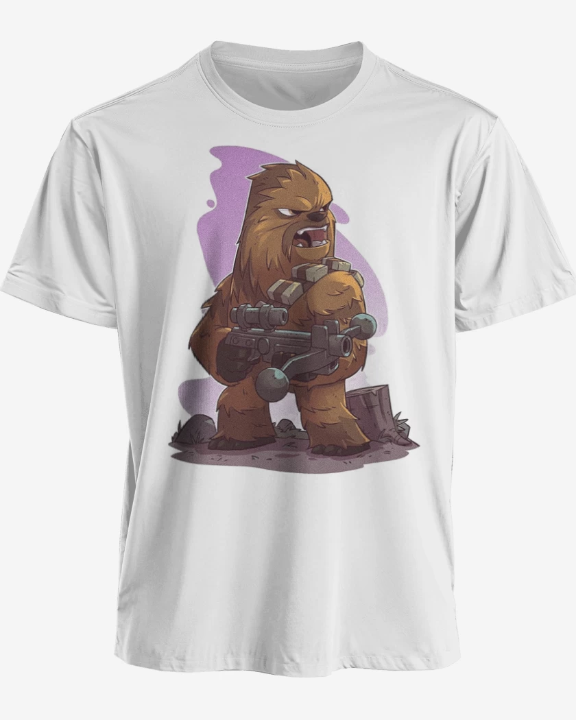Polera premium Blanco de Chibi Chewbaca