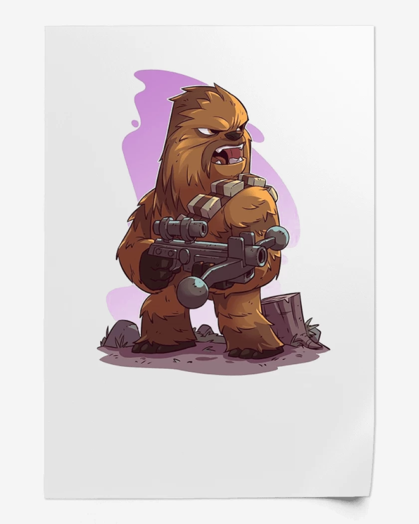 Print Blanco de Chibi Chewbaca