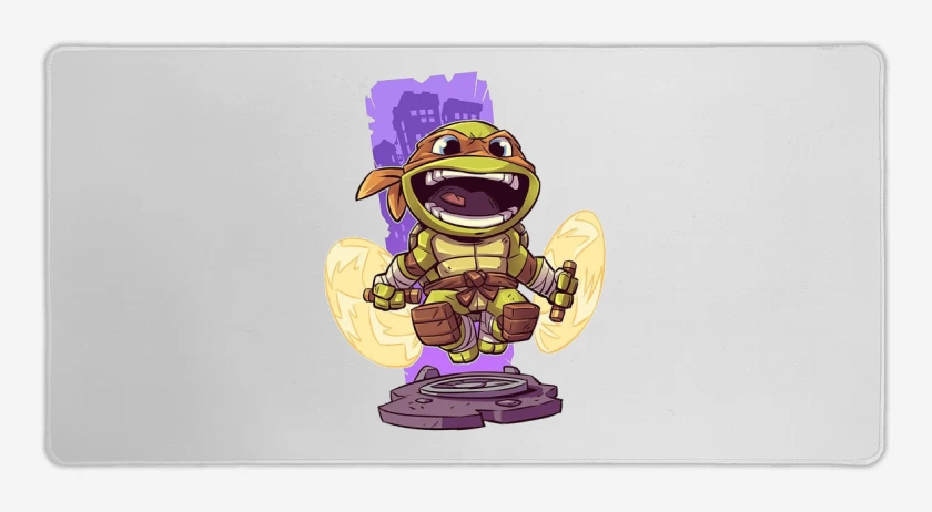 Mouse pad Gamer Blanco de Chibi Mikey