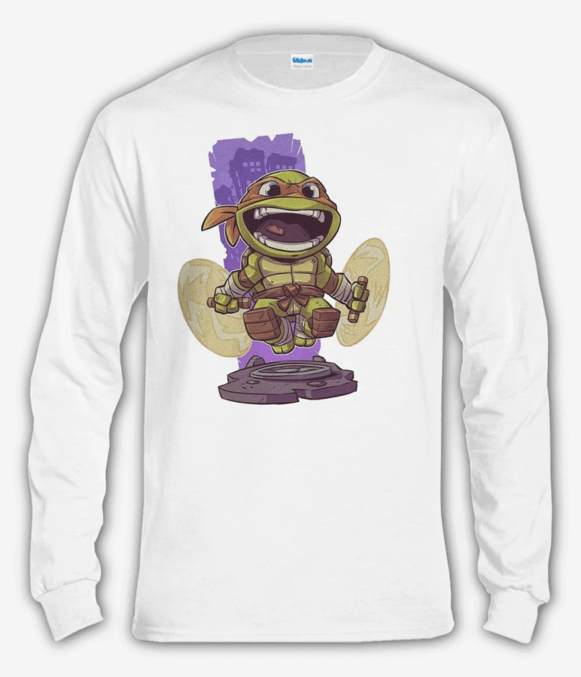 Polera manga larga Blanco de Chibi Mikey